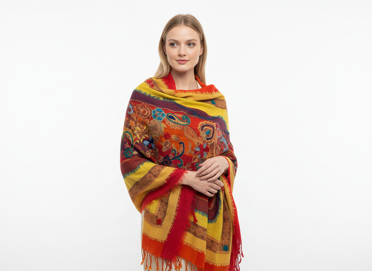 Dimensional Shawls – Textured Elegance