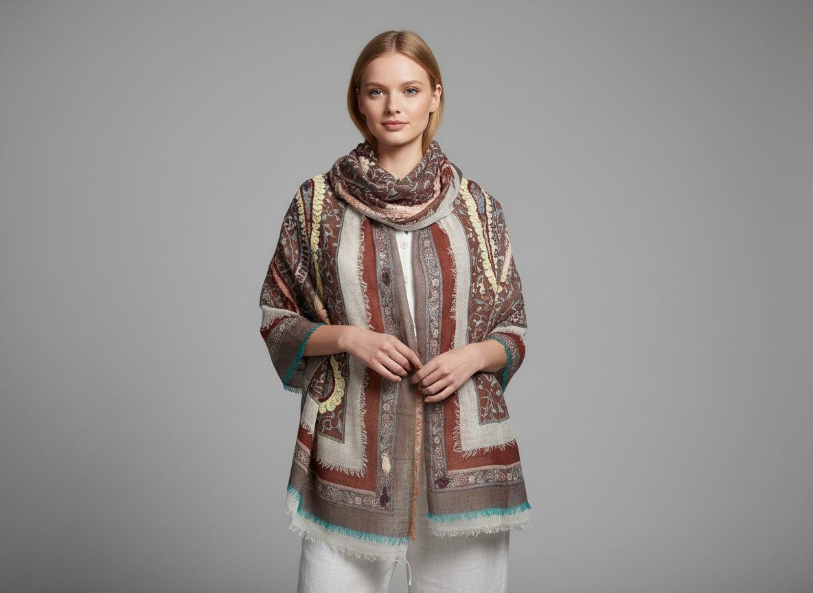 Dimensional Shawls – Textured Elegance