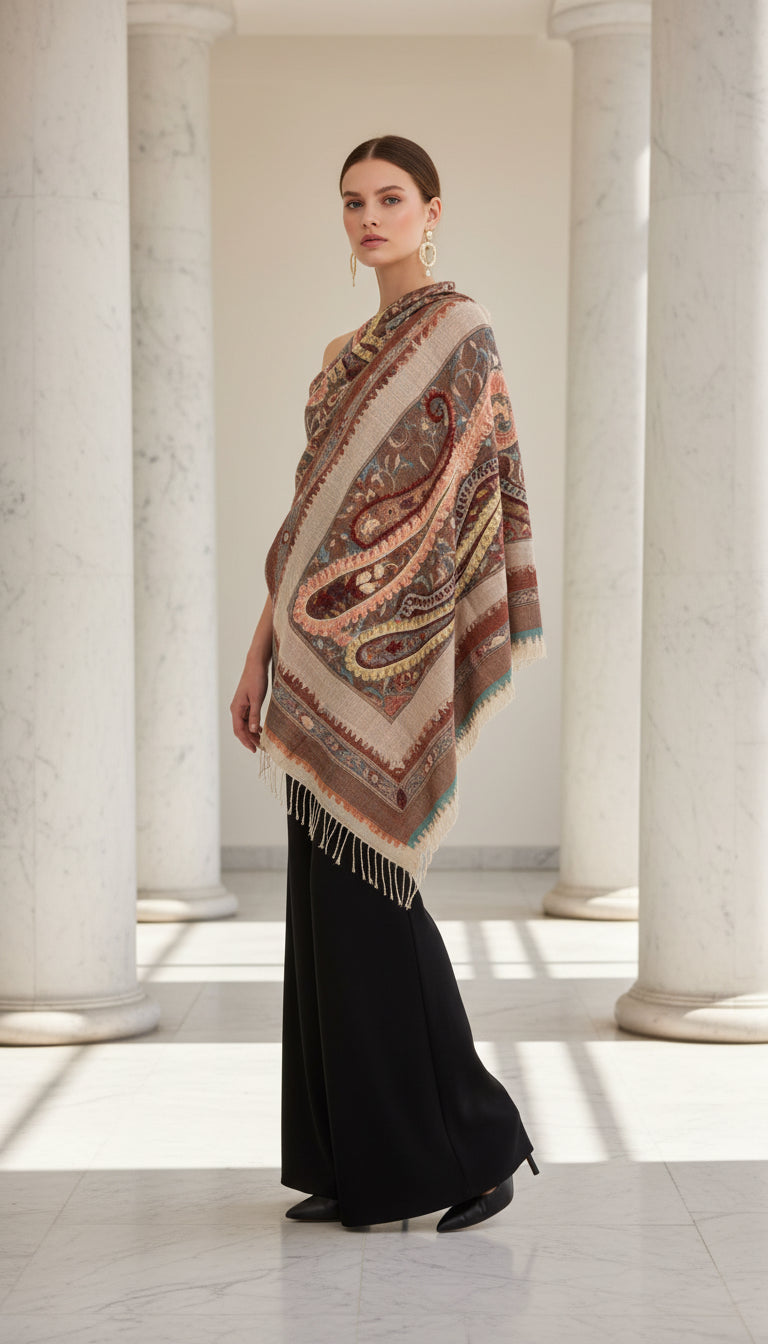 Dimensional Shawls – Textured Elegance