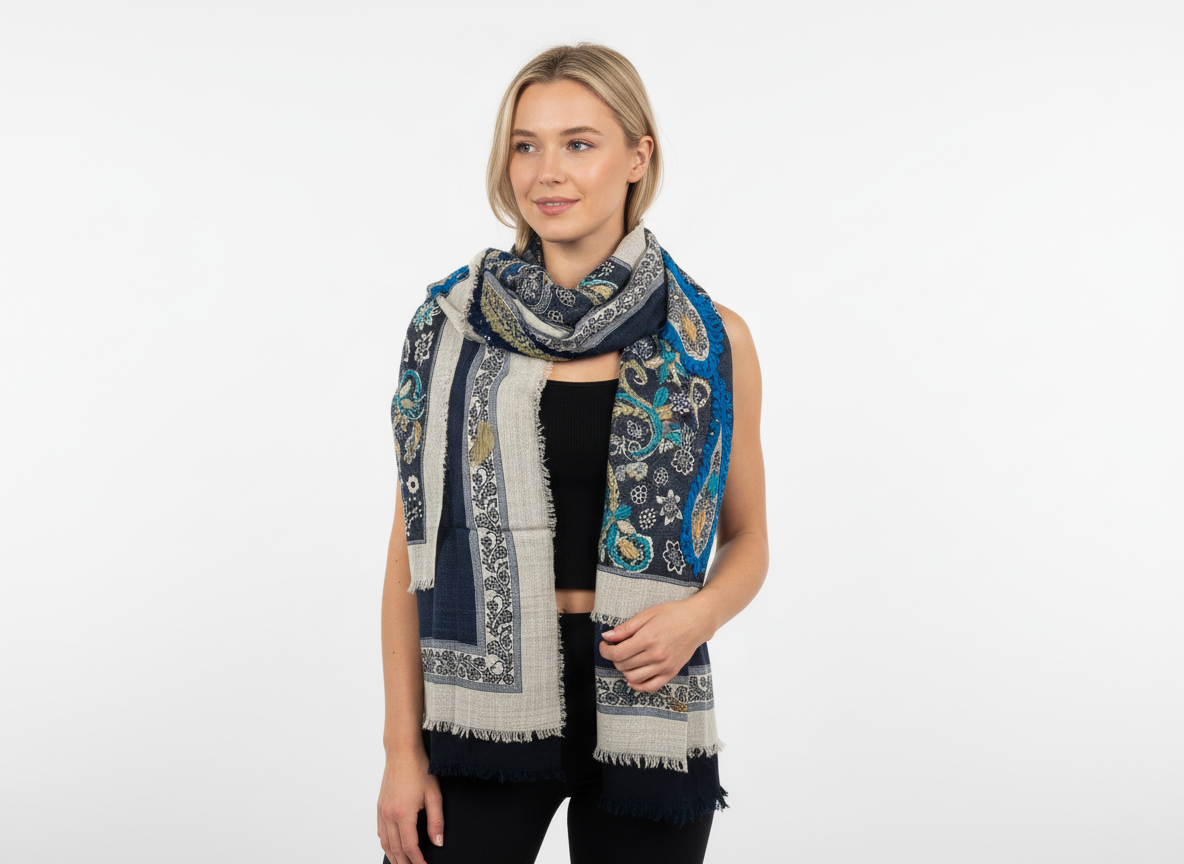 Dimensional Shawls – Textured Elegance