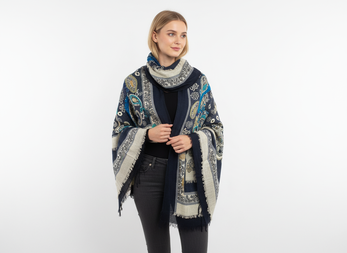 Dimensional Shawls – Textured Elegance