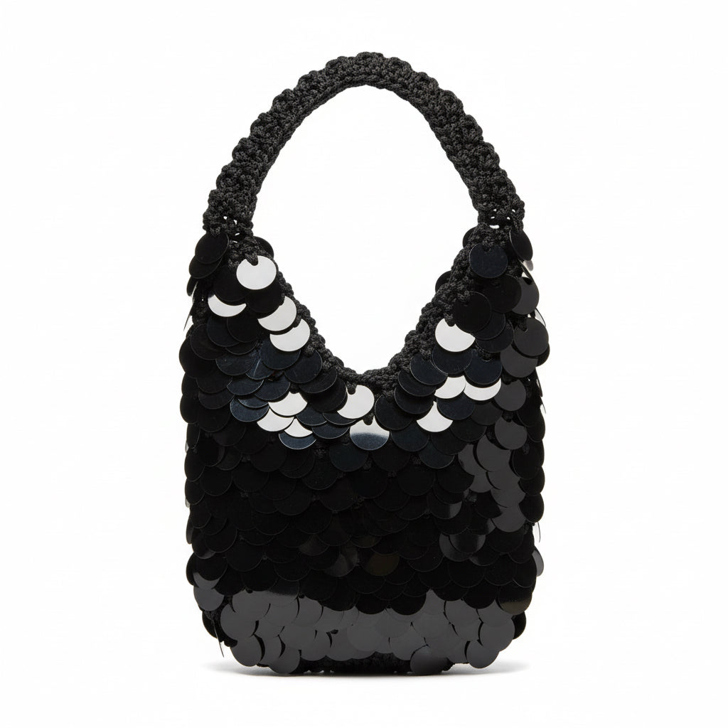 Sequin Mini Bag - Black