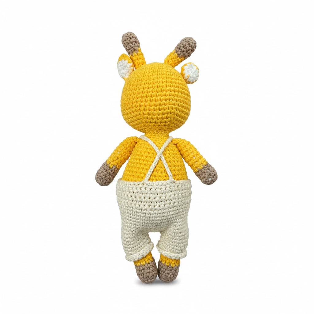 Handmade Knitted Giraffe with Suspender Jumpsuit