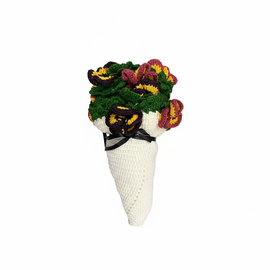 Handmade Crochet Flower Bouquet Baby Blanket