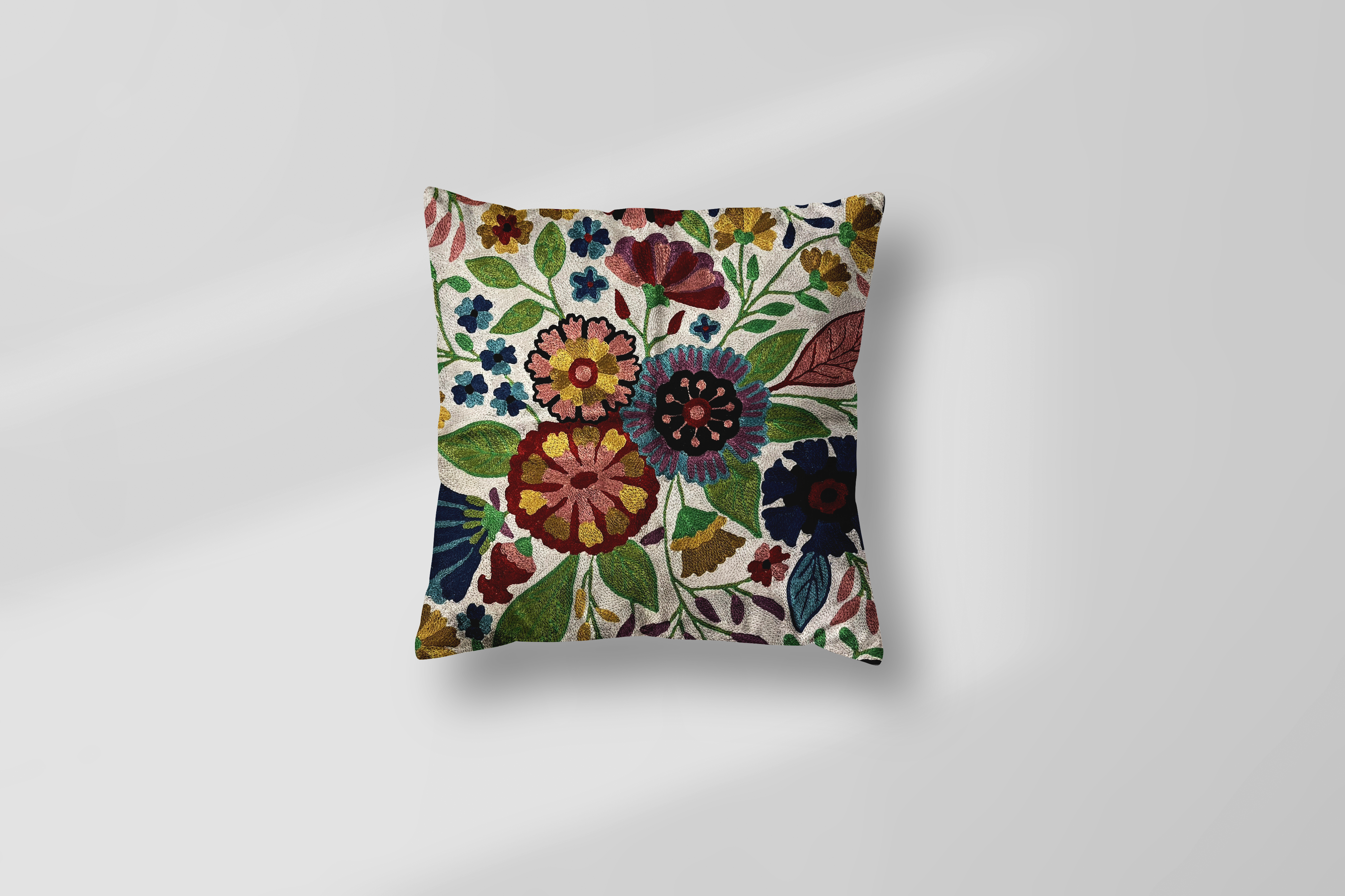 Handmade Decorative Cushion | Vibrant Botanical Design