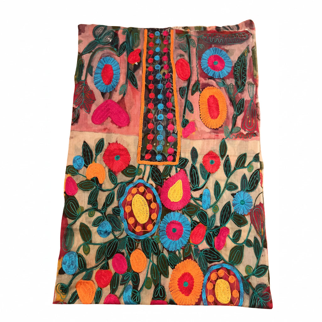 Cashmere Shawl with Silk Embroidery