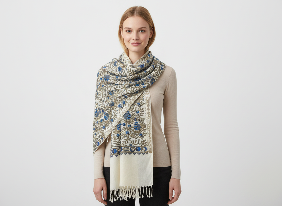 Cotton Silk Ethnic Scarf