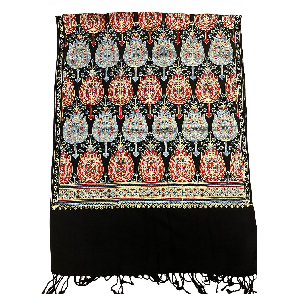 Pamuk İpek Etnik Şal