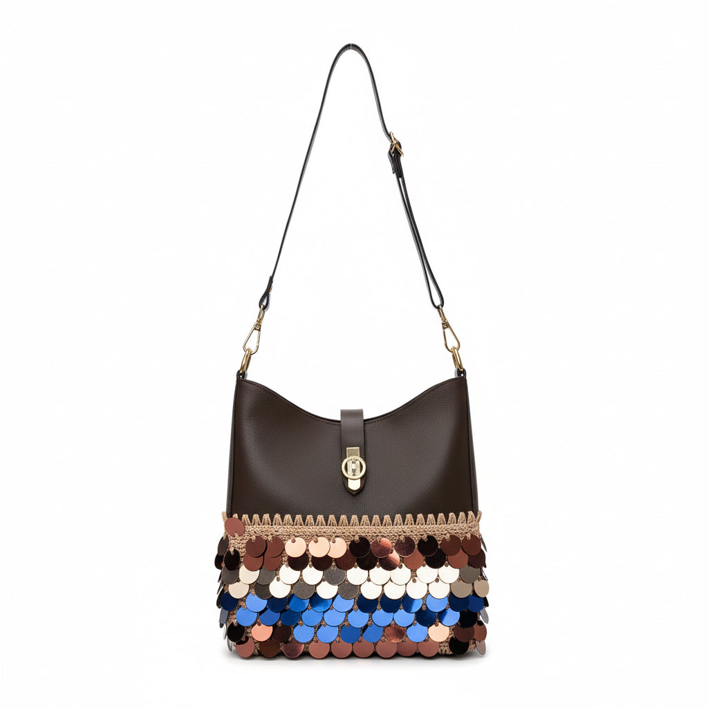 Handcrafted Sequin Shoulder Bag