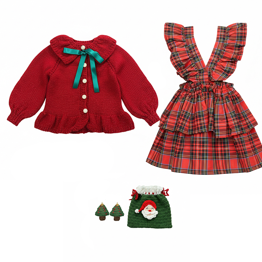 Plaid Kids Christmas Set