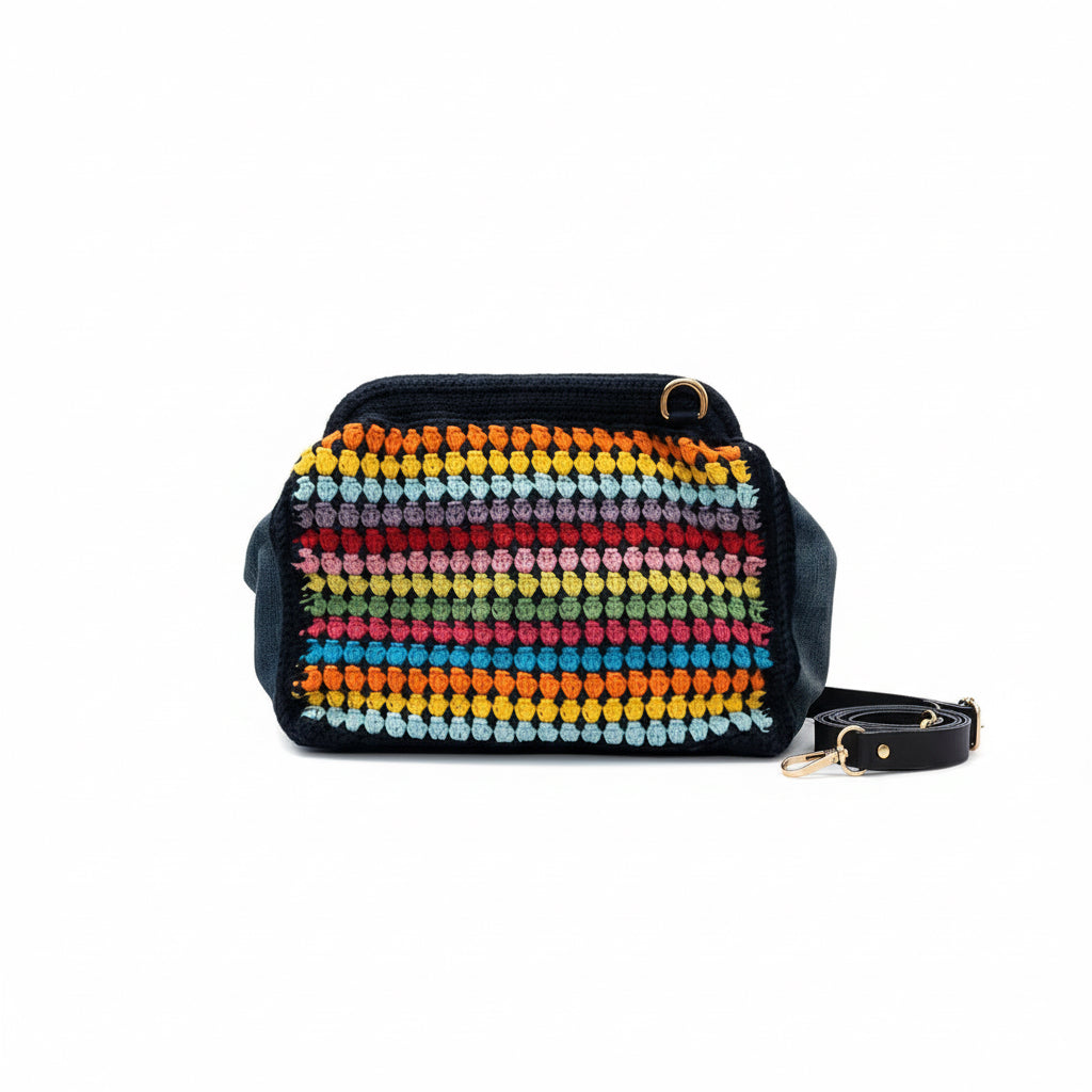 Colorful Crochet Crossbody Bag