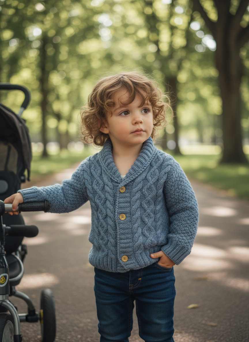 Handmade Kids’ Cardigan | Blue
