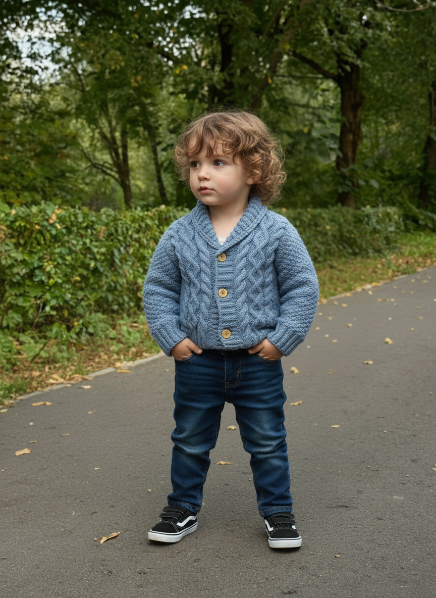 Handmade Kids’ Cardigan | Blue
