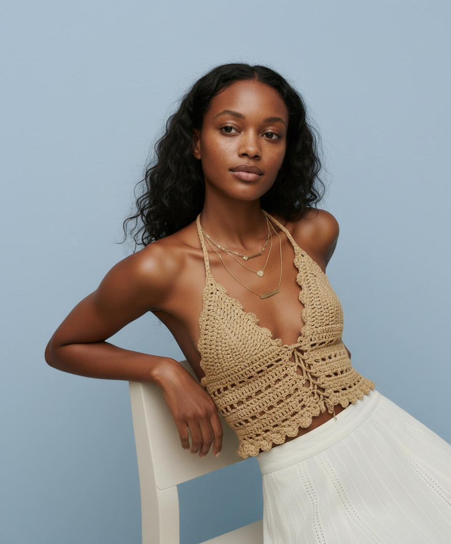 Handmade Boho Crochet Bustier