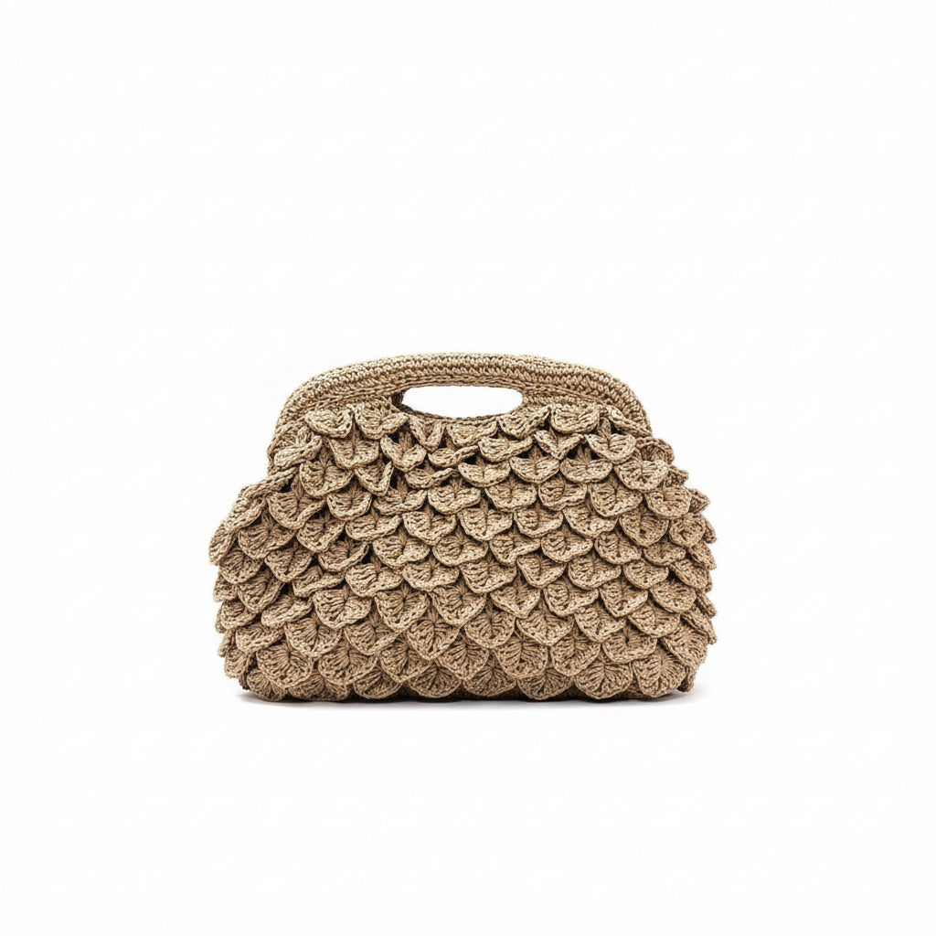 Handmade Scallop Crochet Handbag