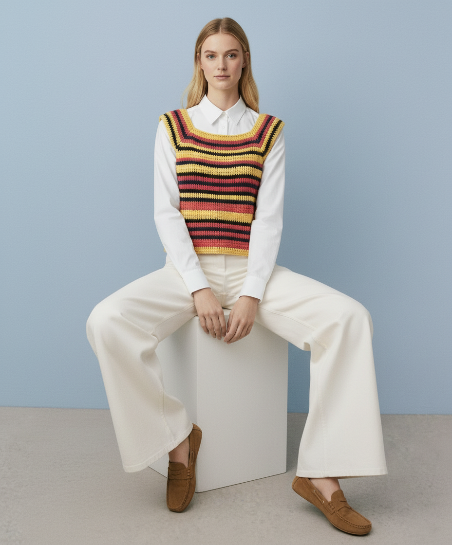 Handmade Fitted Crochet Sweater Vest