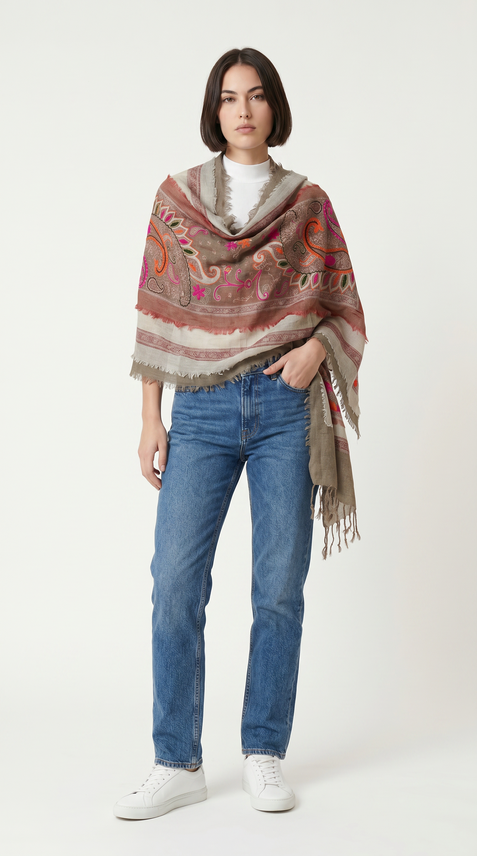 3 Boyutlu İpek Şal