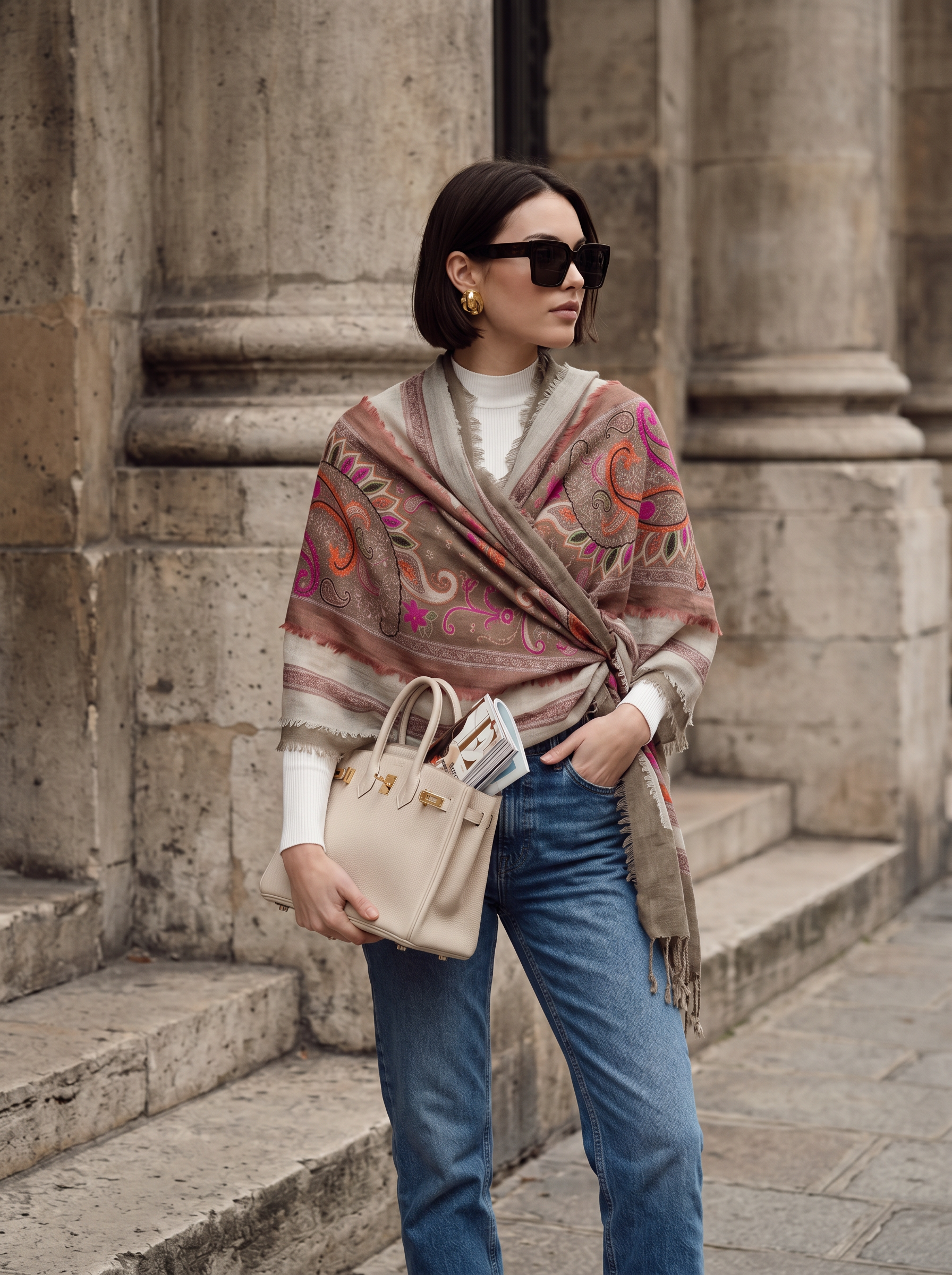 3 Boyutlu İpek Şal