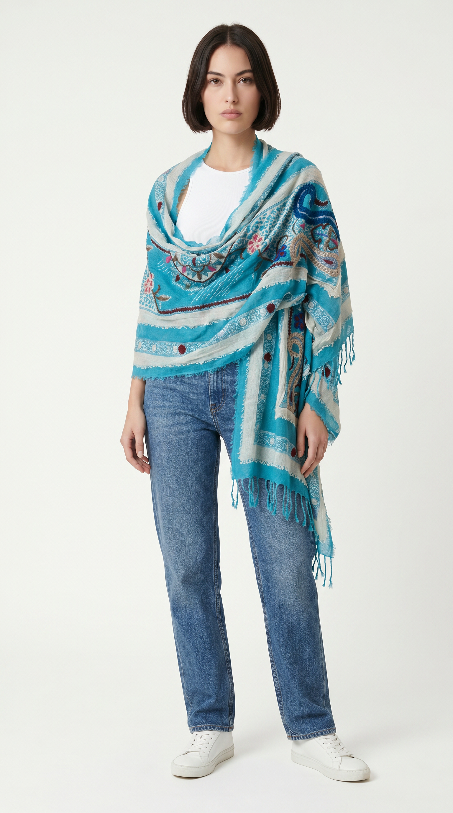 3 Boyutlu İpek Şal