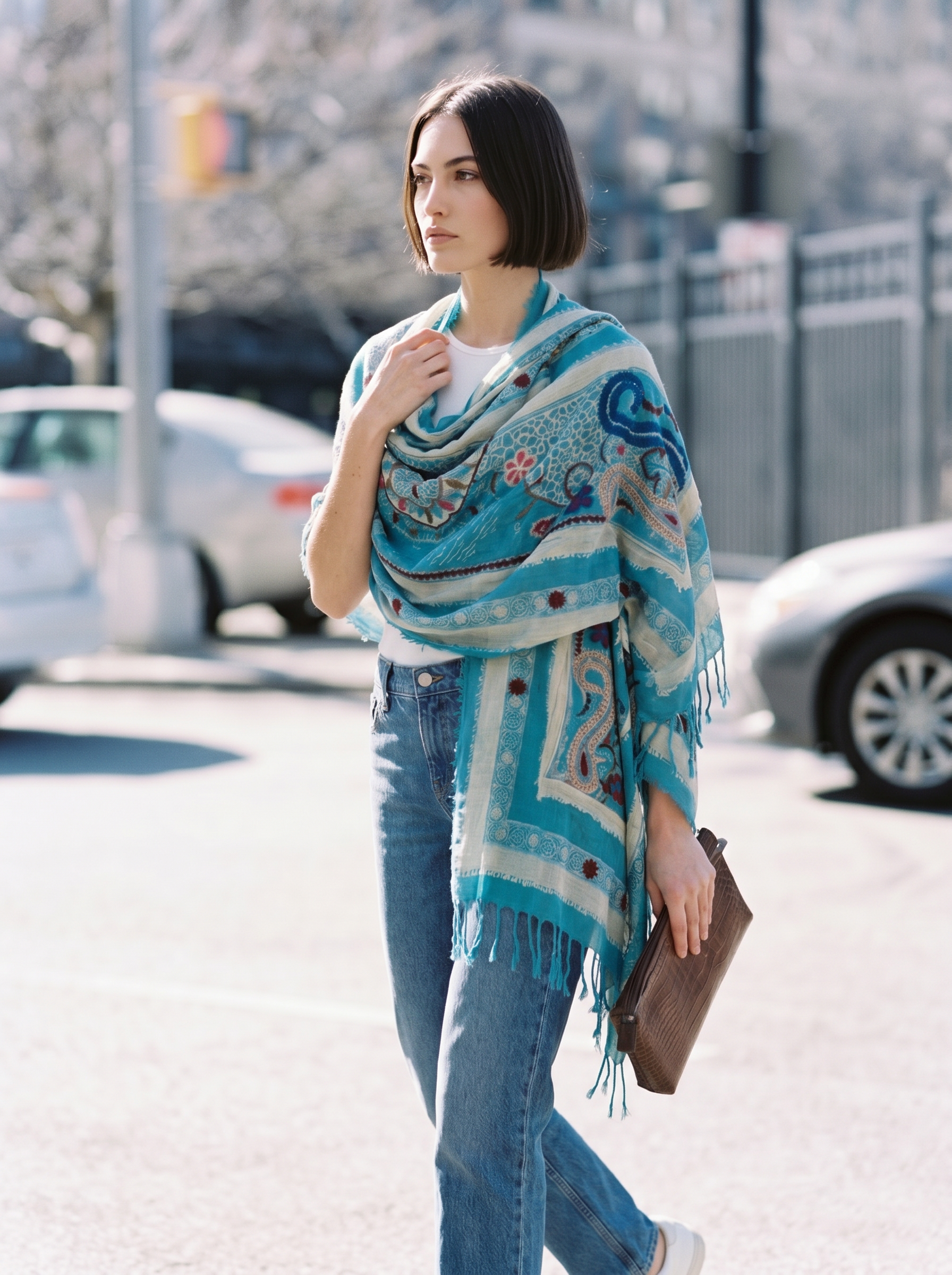 3 Boyutlu İpek Şal