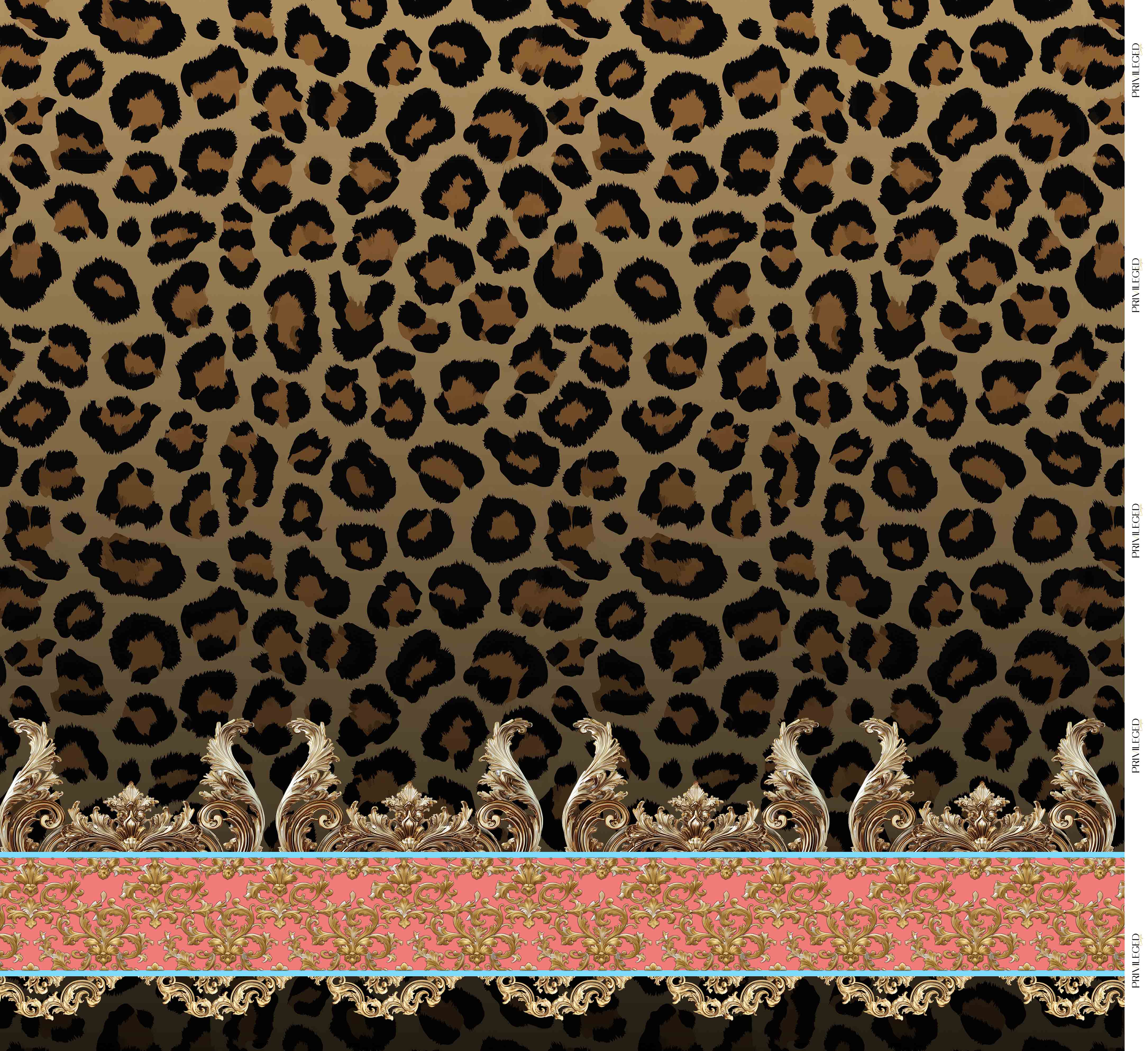 Baroque Leopard – Luxury Panel Printed Fabric