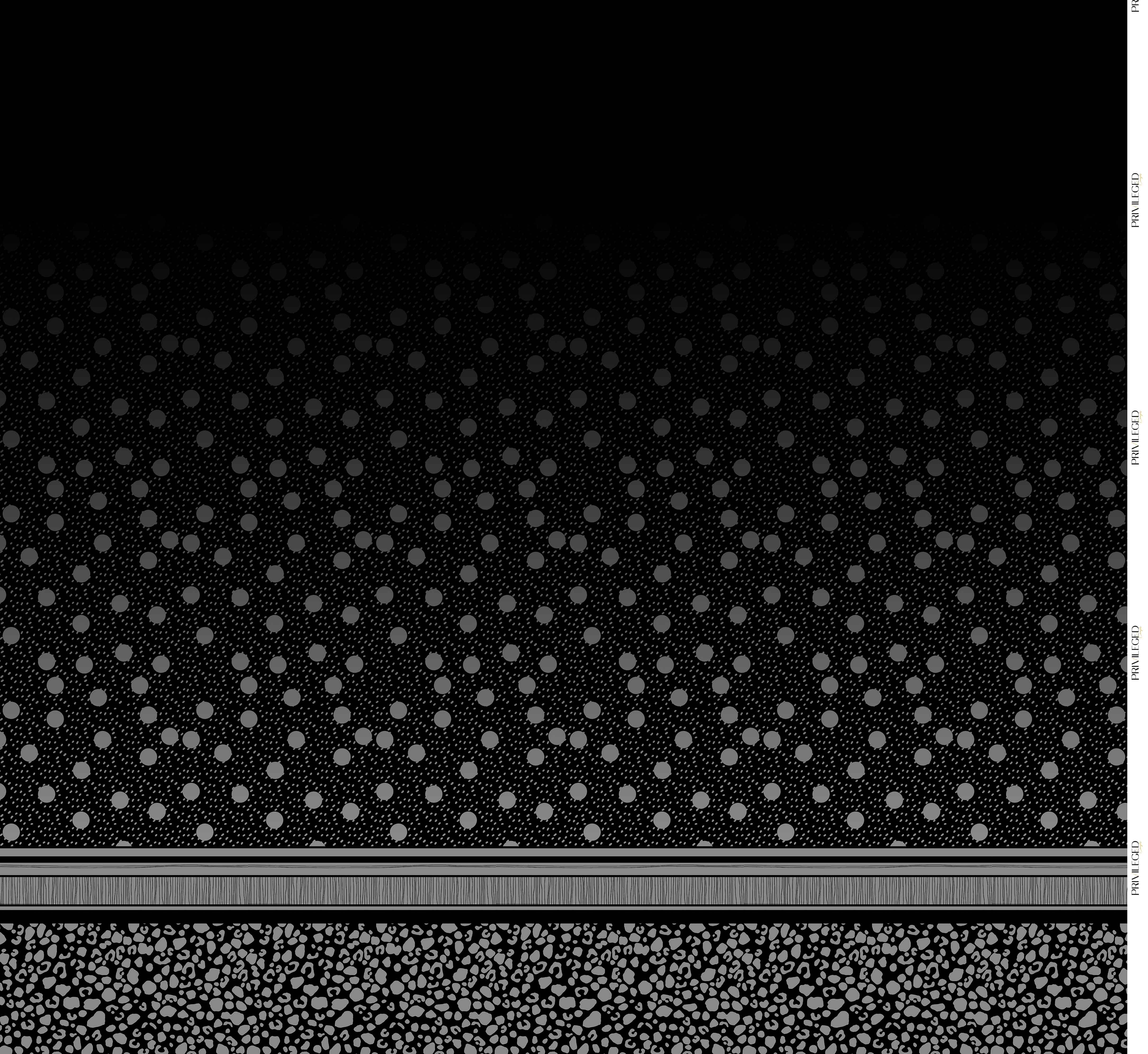 Noir Dot Gradient – Elegant Panel Printed Fabric
