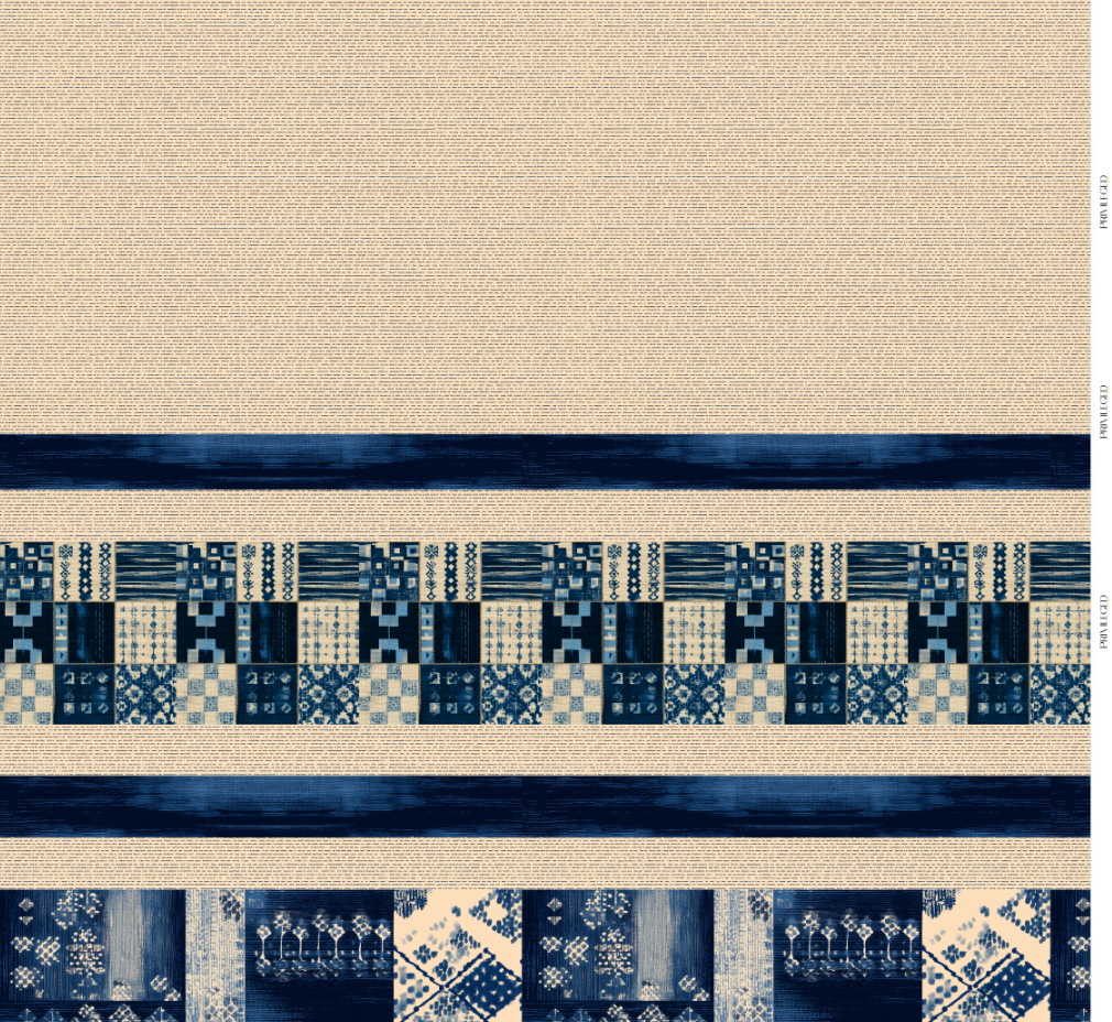 Indigo Patchwork – Artisan Panel Printed Fabric