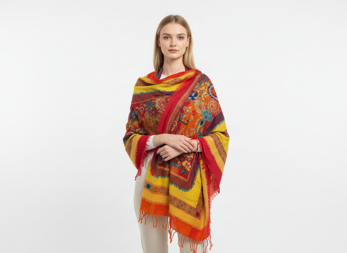 Dimensional Shawls – Textured Elegance