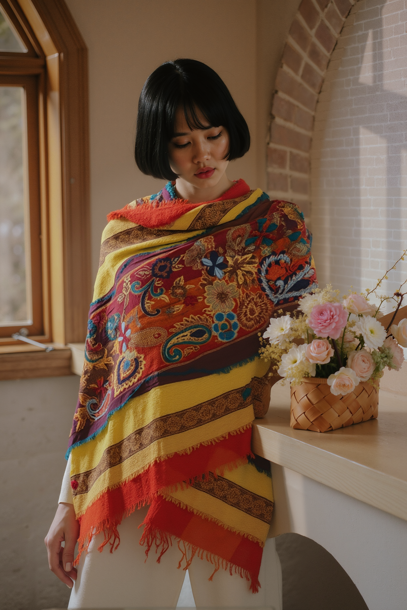 Dimensional Shawls – Textured Elegance