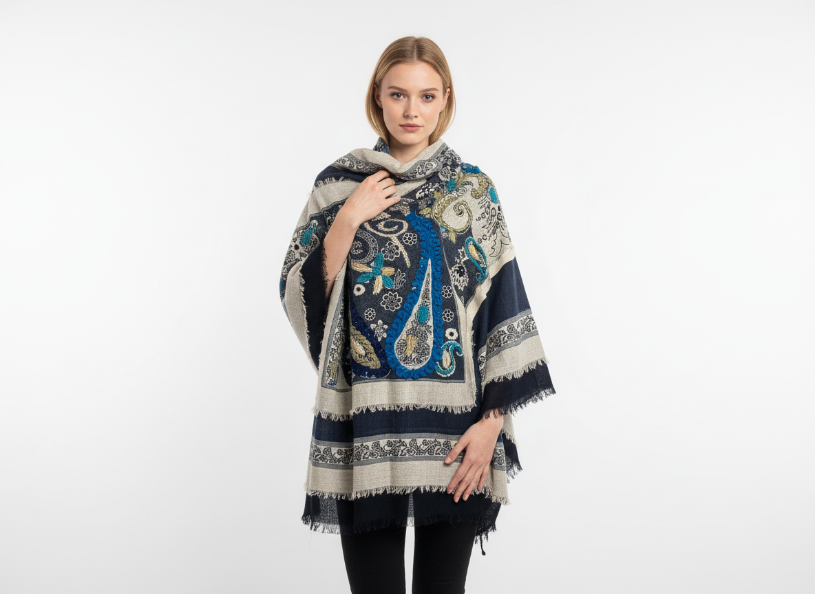 Dimensional Shawls – Textured Elegance