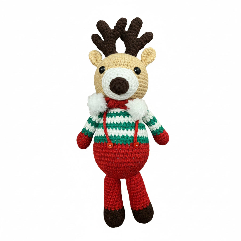 Handmade Crochet Reindeer Toy