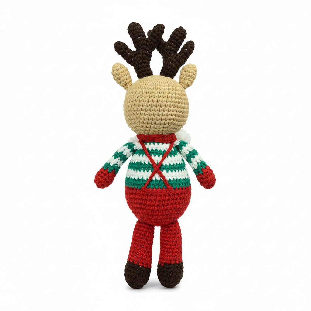 Handmade Crochet Reindeer Toy