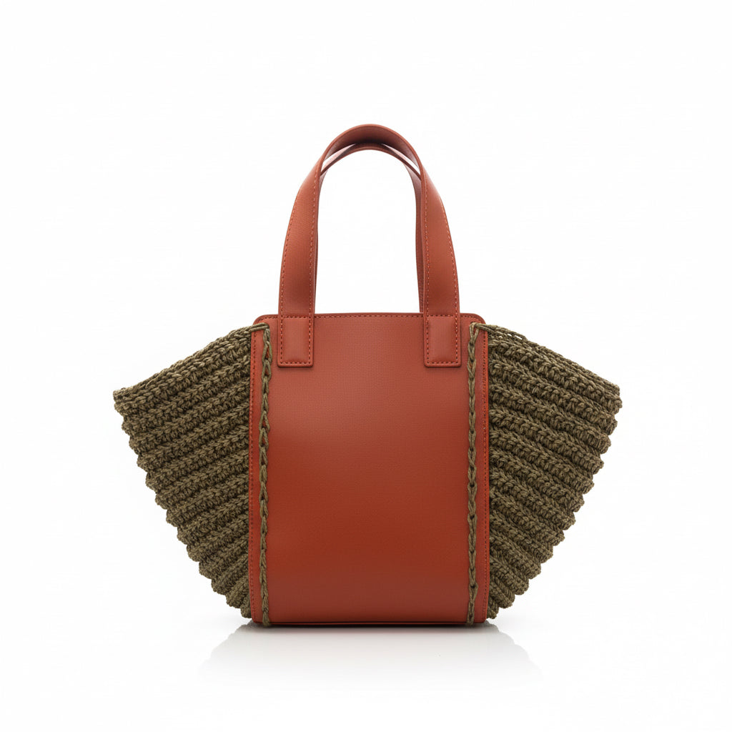 Rust Brown Handwoven Tote Bag