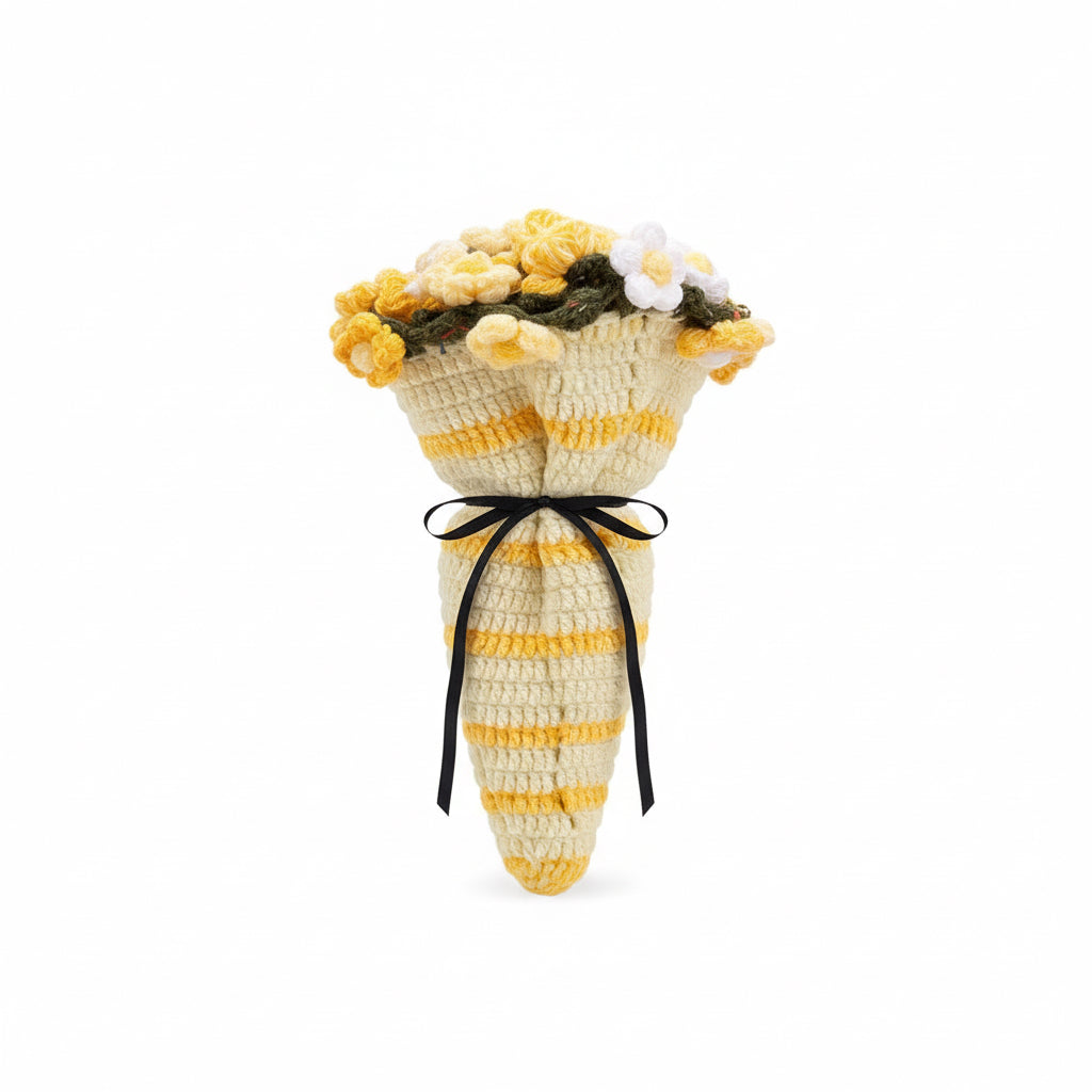 Handmade Crochet Flower Bouquet Baby Blanket