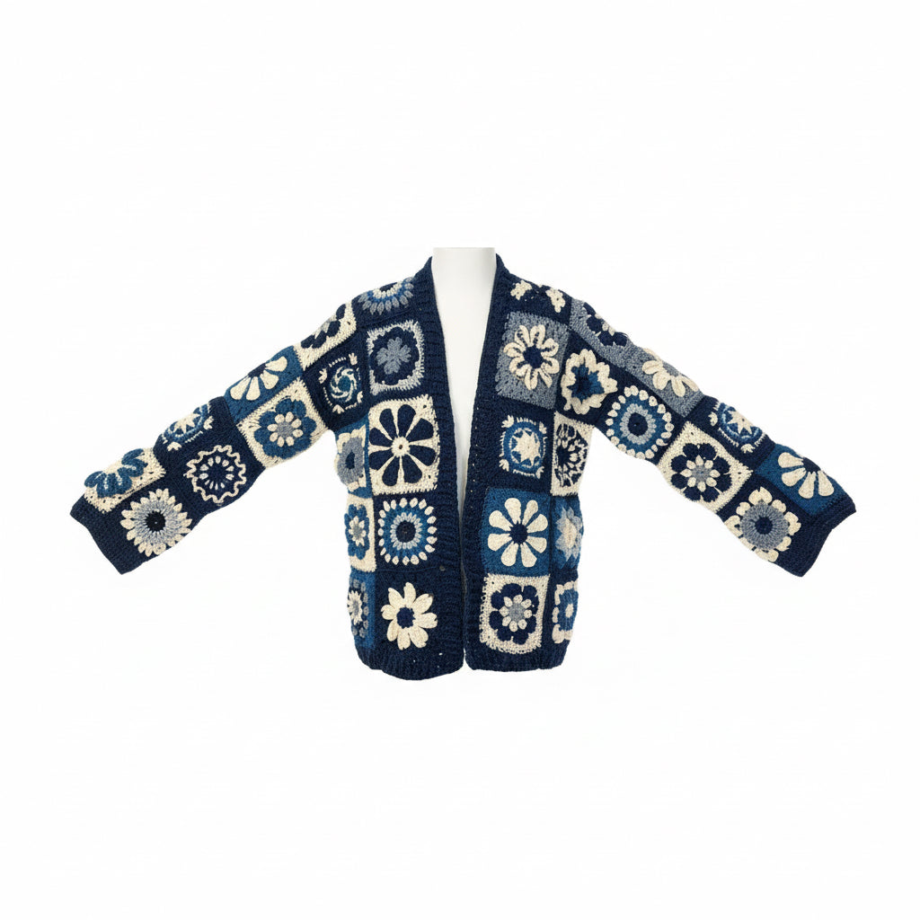 Handmade Crochet Patchwork Cardigan
