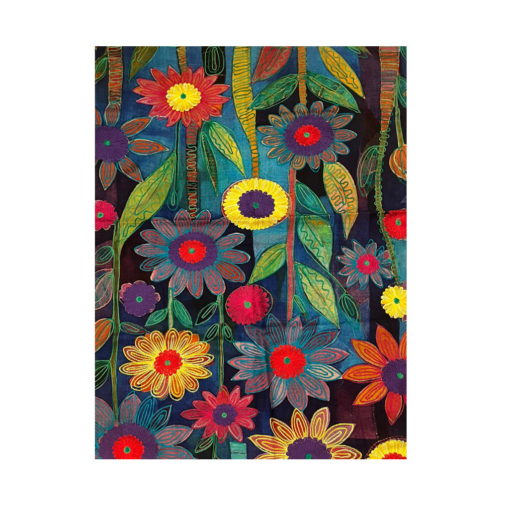 Cashmere Shawl with Silk Embroidery