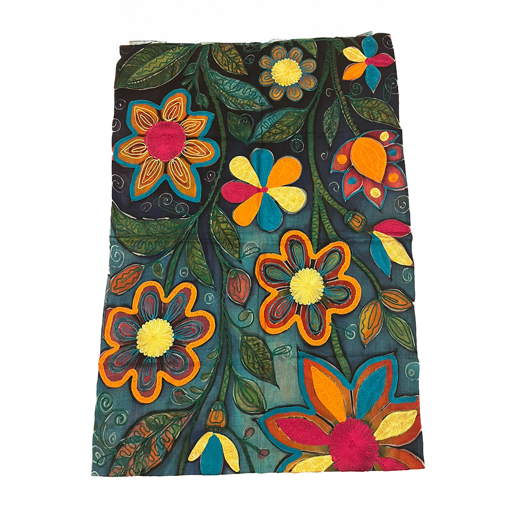Cashmere Shawl with Silk Embroidery