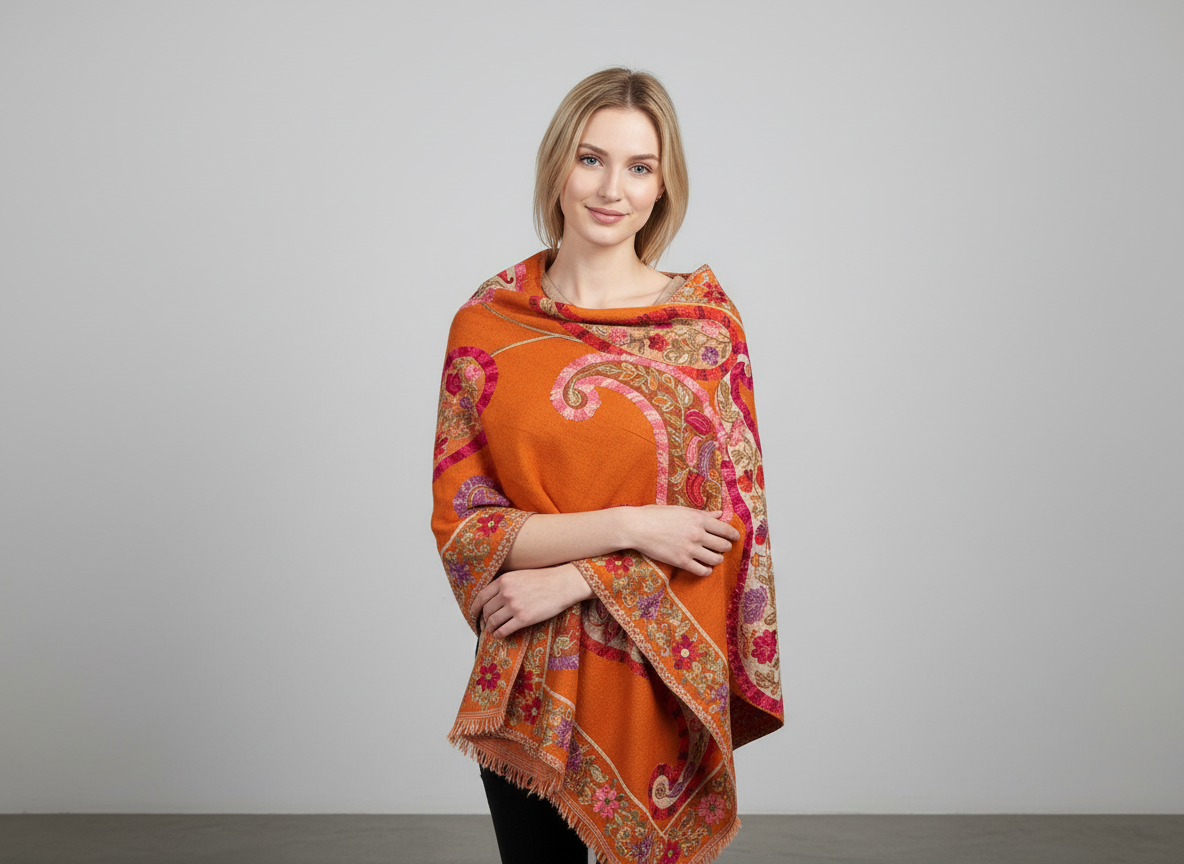 Cotton Silk Floral Shawls