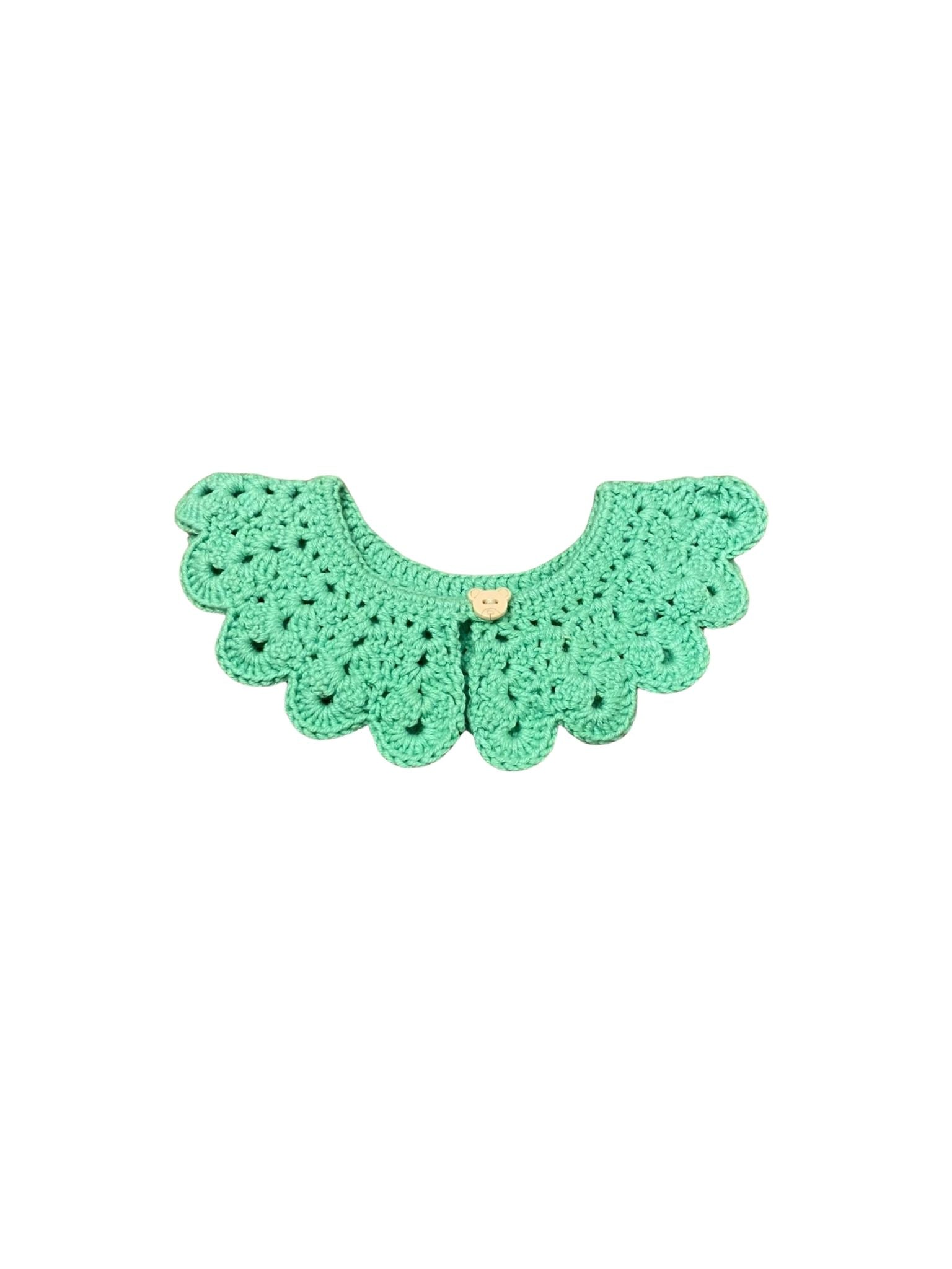 Handmade Baby Collar | Green Crochet Design