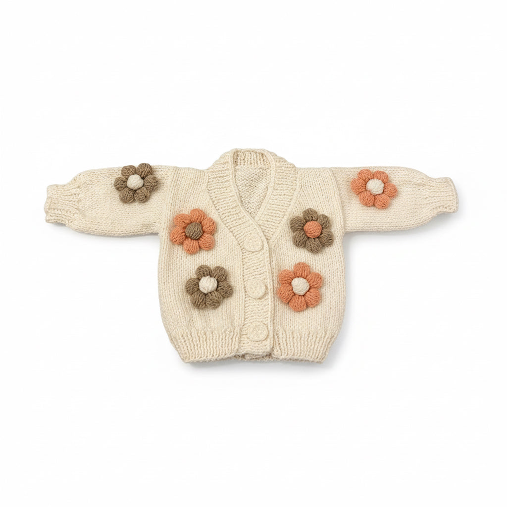 Little Spring Blooms – Handmade Baby Cardigan