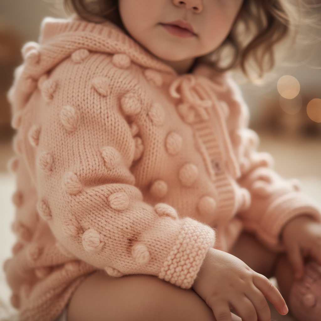 Handmade Cardigan & Socks Set | Blush Pink