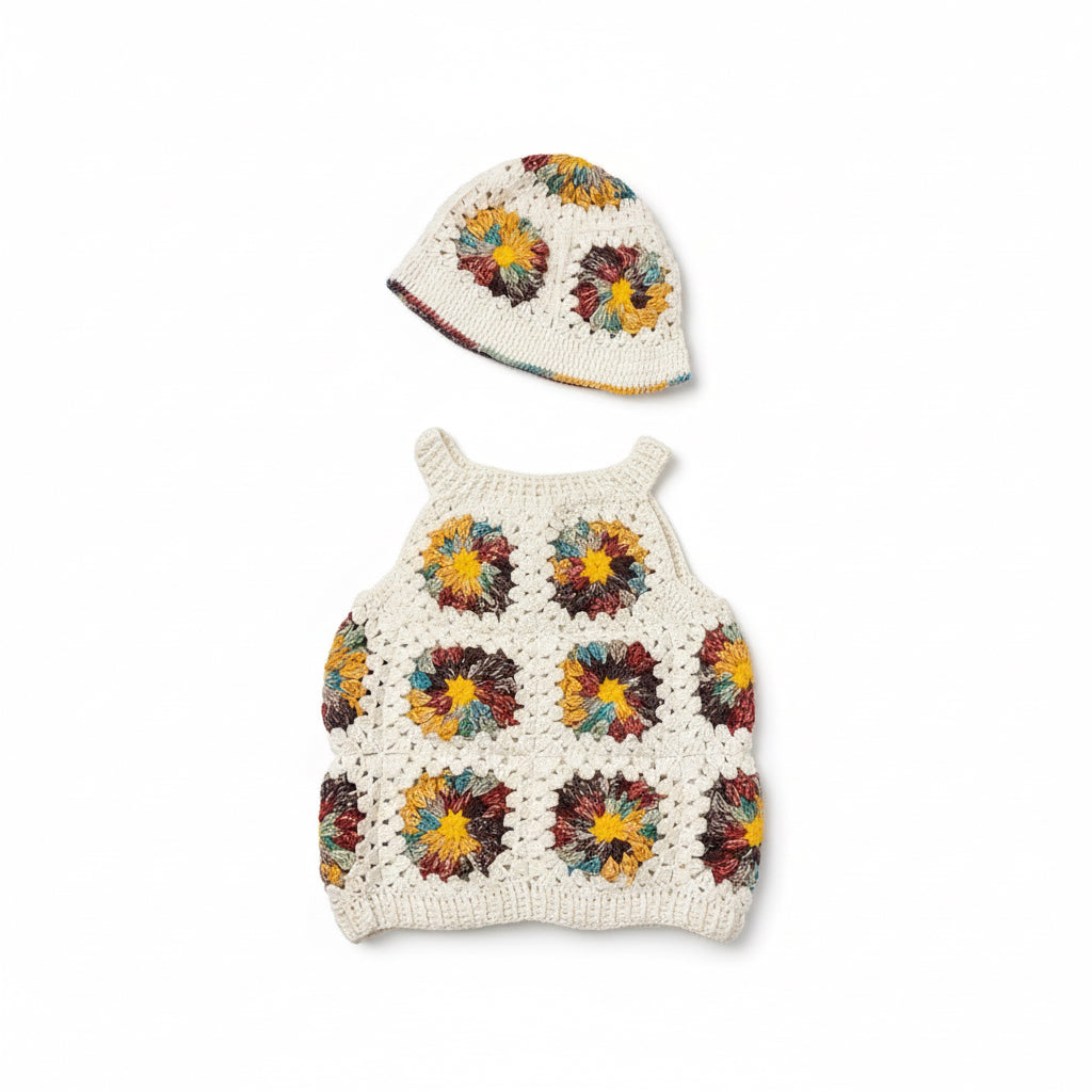 Handmade Crochet Sweater and Hat Set