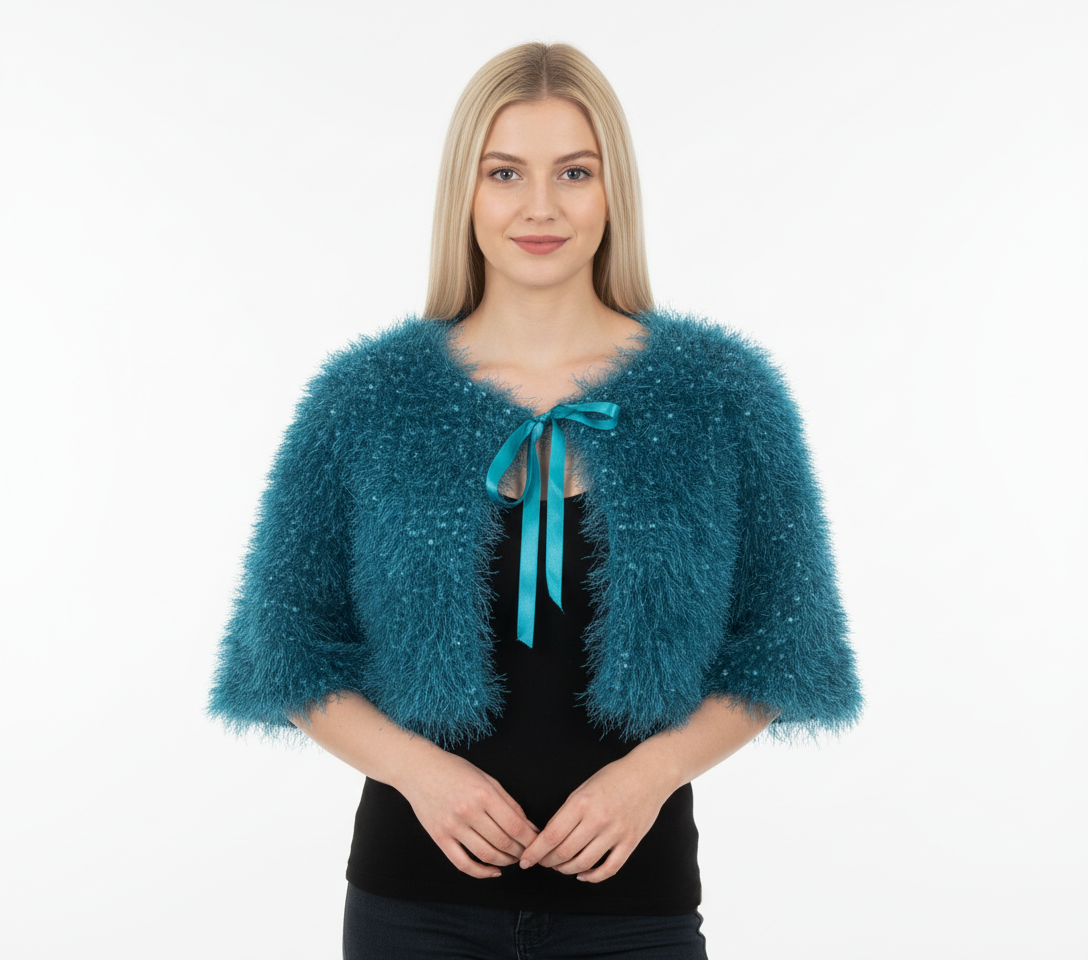 Handmade Fuzzy Crop Cardigan