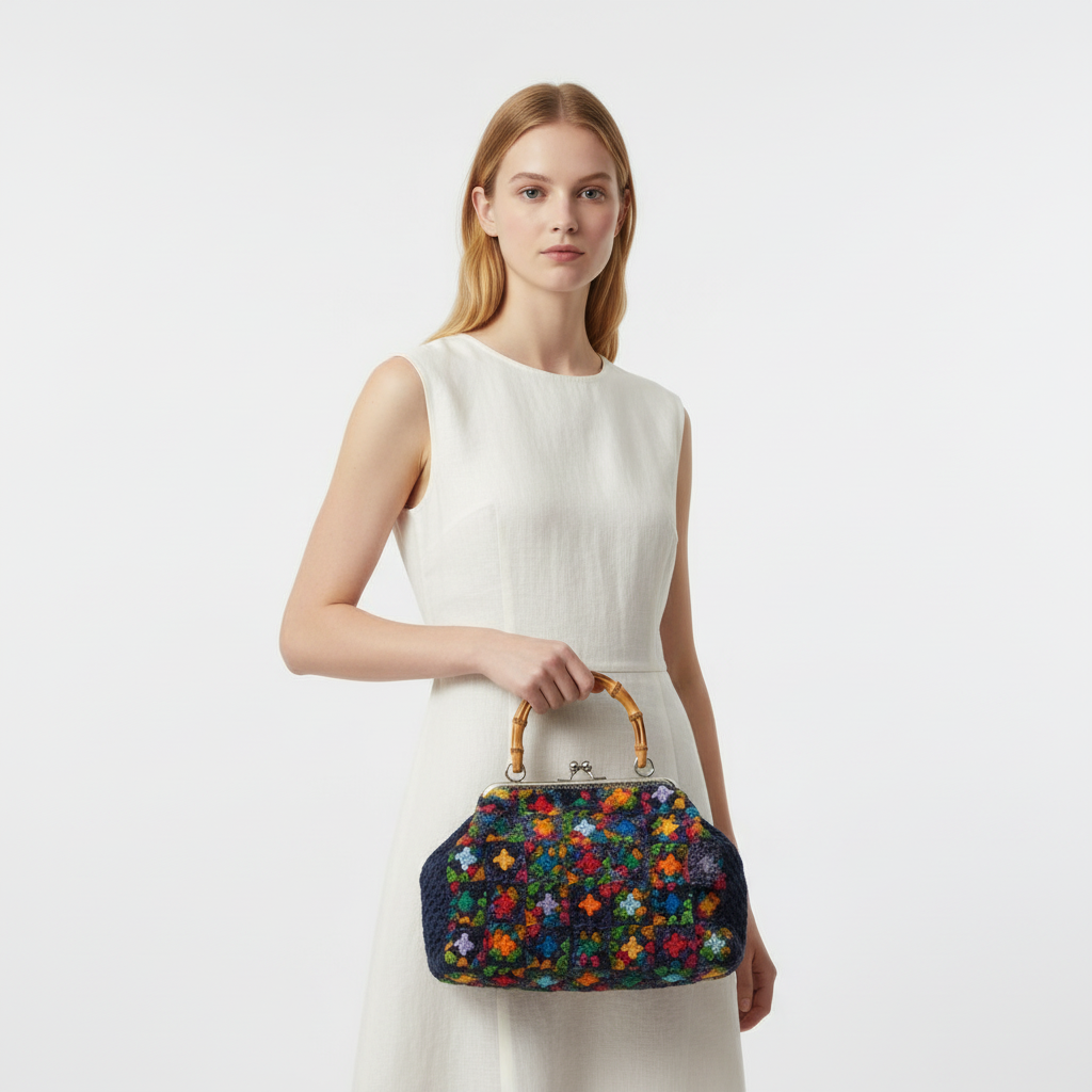 Colorful Crochet Handbag
