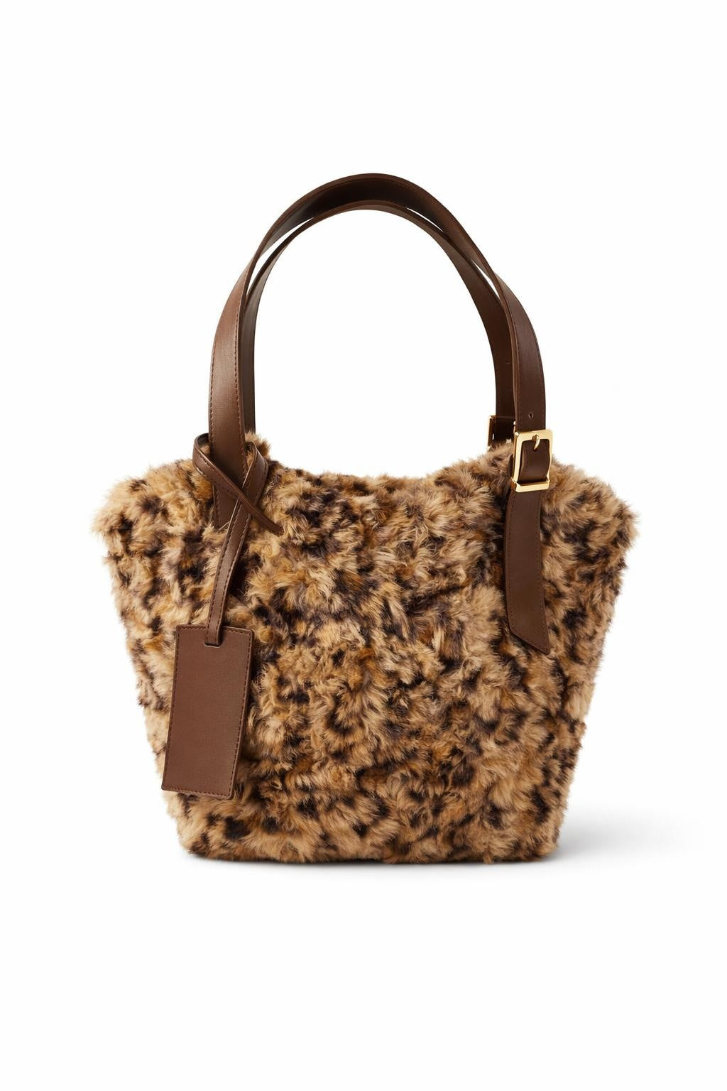 Küçük Boy Peluş Dokulu El Çantası – Deri Askı Detaylı