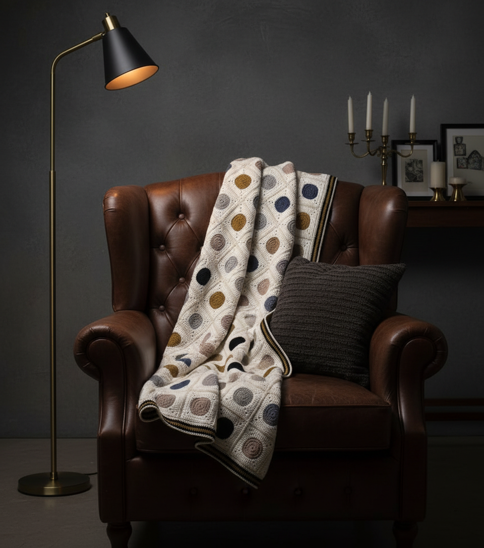 El Örgüsü Desenli Dekoratif Battaniye