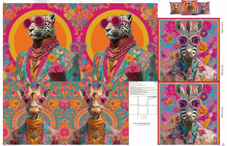 Funky Jungle Cushion Fabric | Cut and Sew