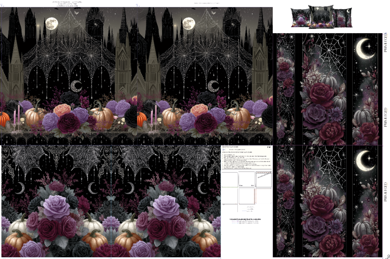 Gothic Harvest Cushion Fabric | Cut and Sew